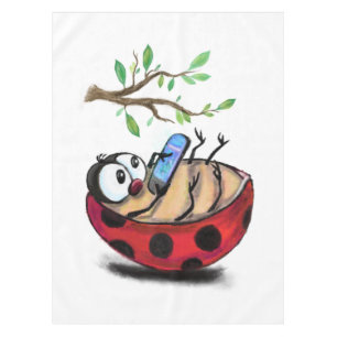 Mantel Funny Tablecloth Ladybug con el teléfono