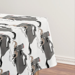 Mantel Funny Wildebeest corriendo ilustracion personaliza