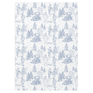 Mantel Funny Yeti Monsters Antiguo Patrón de Toile Invie