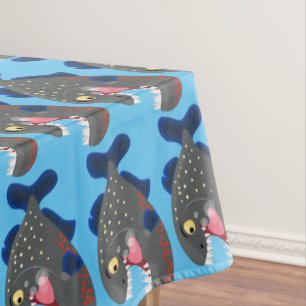 Mantel Furioso ilustracion personalizado de piranha