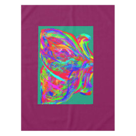 Mantel Furry Rainbow Colored Flower