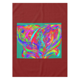 Mantel Furry Rainbow Colored Flower