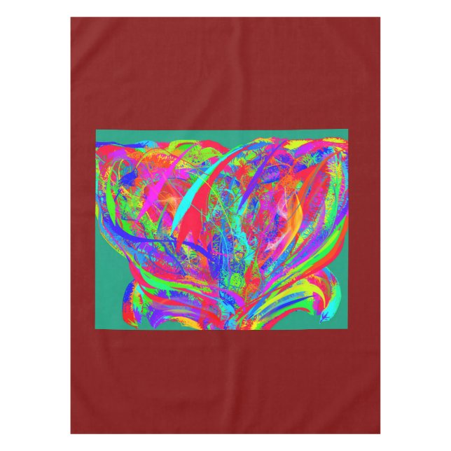 Mantel Furry Rainbow Colored Flower (Anverso)