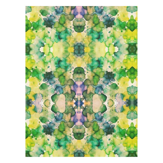 Mantel Fusión de acuarela verde (Anverso)