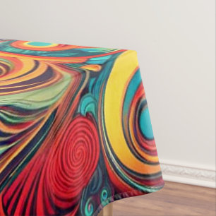 Mantel Fusión de Onda de Color – Arte Moderno de Remolino