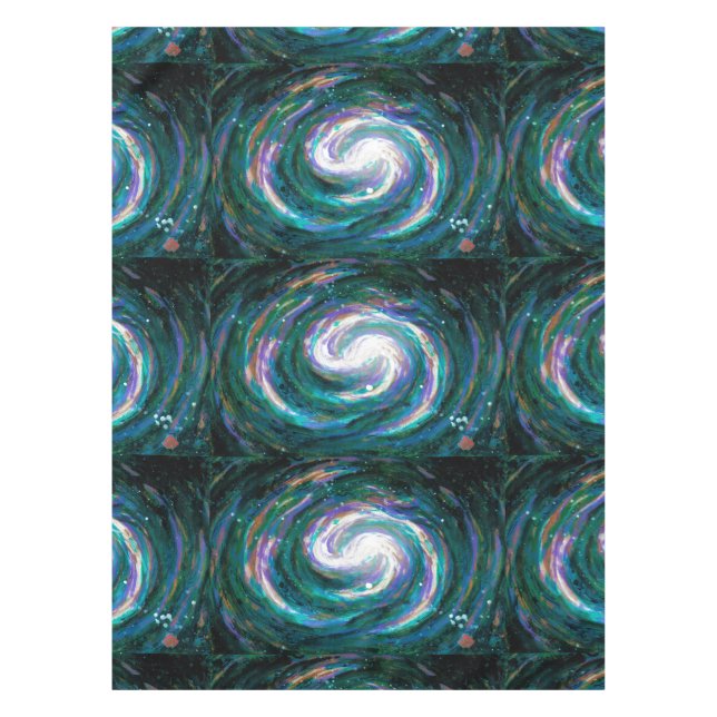 Mantel Galaxia pintada a mano (Anverso)