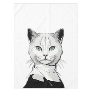 Mantel Gato místico blanco y negro de Salem