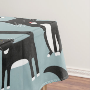 Mantel Gatos de Tuxedo en blanco y negro