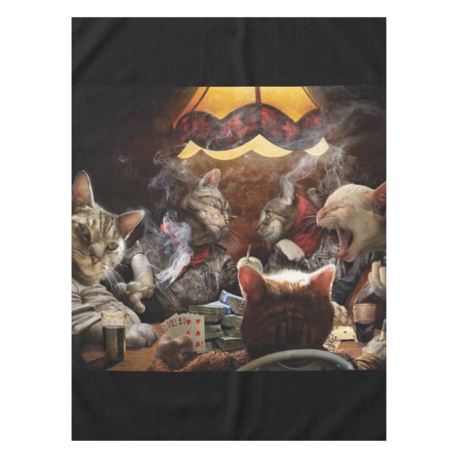 Mantel Gatos jugando al póquer (Anverso)