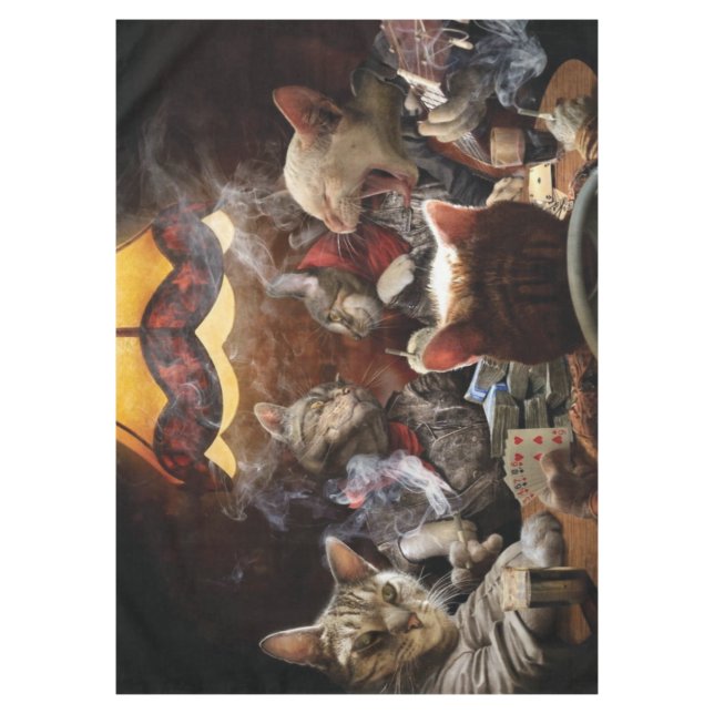Mantel Gatos jugando al póquer (Anverso)