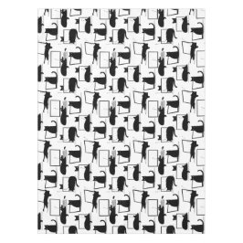 Mantel Gatos negros sentados en el patrón de las laptops