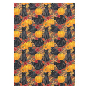 Mantel Gatos negros y calabazas 2