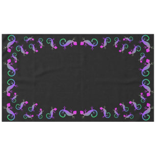 Mantel Gecko morado lagarto negro