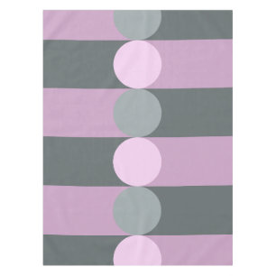 Mantel Geometría Retro Tiras Círculos Gris Púrpura