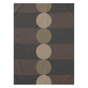 Mantel Geometría Retro Tiras Círculos Oro Negro