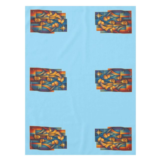 Mantel Geometric Magi - Three Wise Men Christmas Star Art (Anverso)