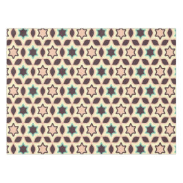 Mantel  Geometric pattern with star shapes in brown and t
