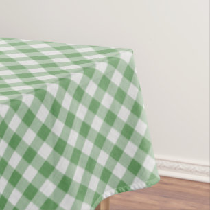 Mantel Geométrico del patrón de chequeo de Gingham verd