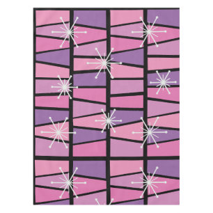 Mantel Geométrico MCM Abstracto Rosa Púrpura