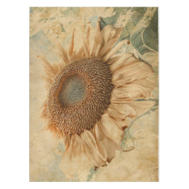 Mantel Gigante Sunflowers Yellow Old Vintage Art