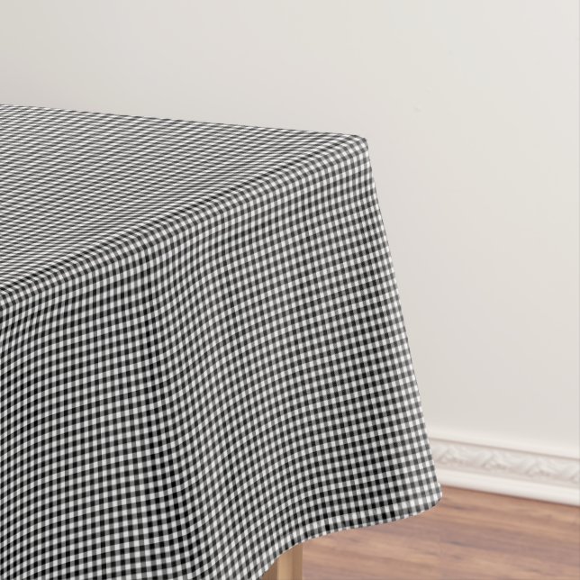 Mantel Gingham-52x70 COTTON TABLECLOTH negro-blanco (In Situ)