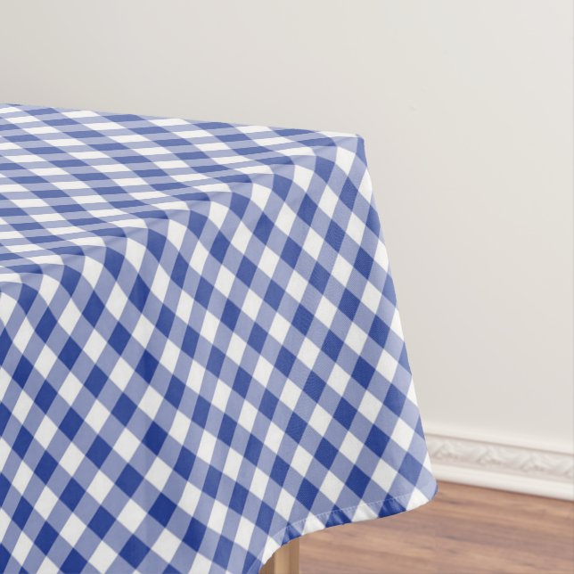 Mantel Gingham blanco azul (In Situ)