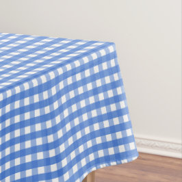 Mantel Gingham blanco y azul francés