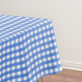 Mantel Gingham blanco y azul francés