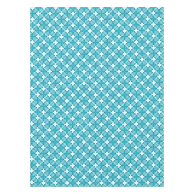 Mantel Gingham Ble y White (Anverso)