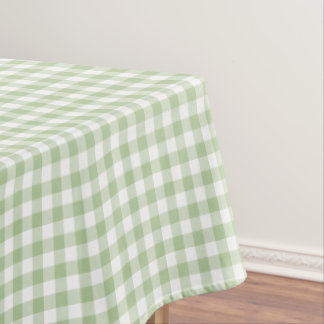 Mantel Gingham de cuadros de salvia y búfalo blanco
