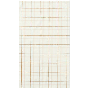 Mantel Gingham de cuadros marrón marfil color pastel neut