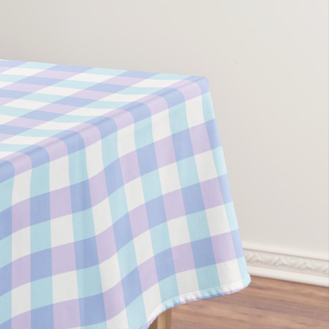 Mantel Gingham Morado Pastel (In Situ)