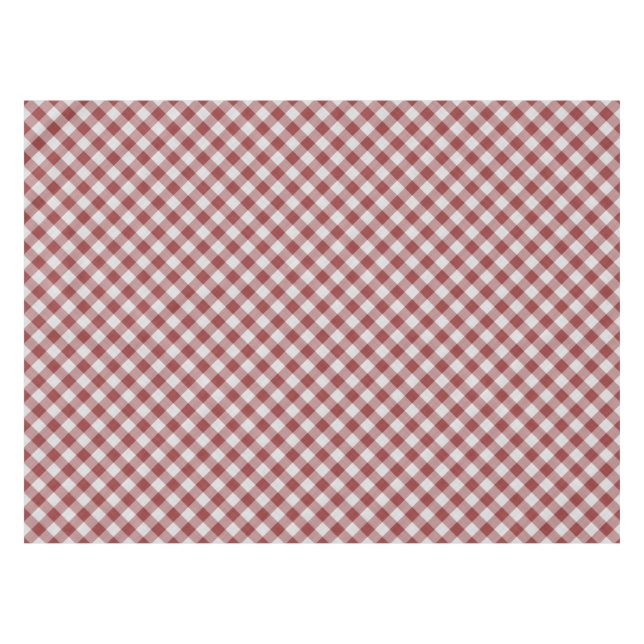 Mantel Gingham Rojo Diagonal (Frente (Horizontal))