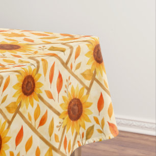 Mantel Girasol retro y acuarela rústica de granja