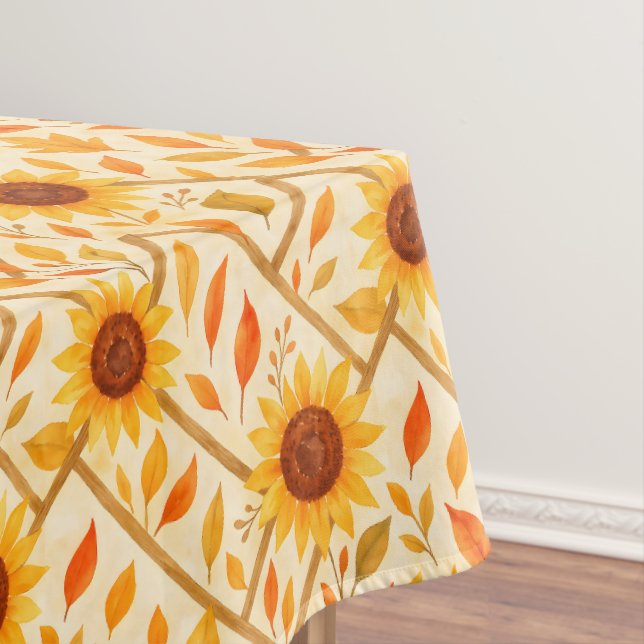 Mantel Girasol retro y acuarela rústica de granja (In Situ)