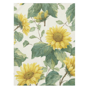 Mantel Girasol Rústico Aquarela Floral Casa de Campo