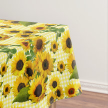 Girasoles brillantes sobre cuadros amarillos y bla