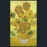 Mantel Girasoles de Vincent van Gogh<br><div class="desc">Los girasoles de Vincent van Gogh, aceite en la lona 1889, son una pintura inmóvil de la vida de quince girasoles brillante coloridos en un florero grande contra un fondo amarillo ácido. Una gama de amarillos calientes y de contraste anaranjado con tonos frescos, puntuada por acentos oscuros y esquemas intrépidos,...</div>