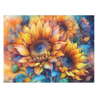 Mantel Girasoles en Acuarela
