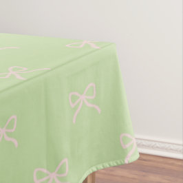 Mantel Girly Elegant Green & Pink Bow Pattern Spring