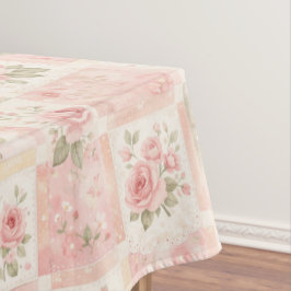 Mantel Girly Rustic Pink Quilt Floral Patchwork Pattern