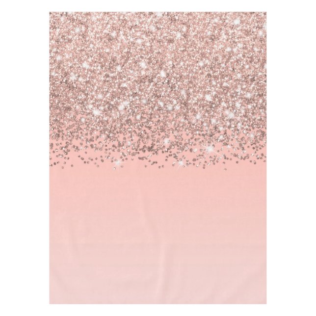 Mantel Giro Rosa Oro Confetti Gradiente Rosa Ombre (Anverso)