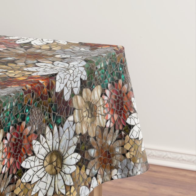 Mantel Glam Champagne Flores blancas rojas de oro (In Situ)