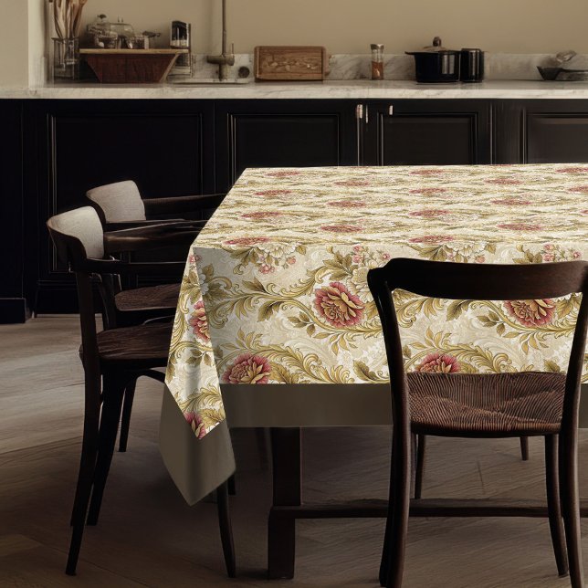 Mantel Glamour de la época dorada: frascos de damascos de (Golden Era Glamour Floral Victorian Damasks Tablecloth)
