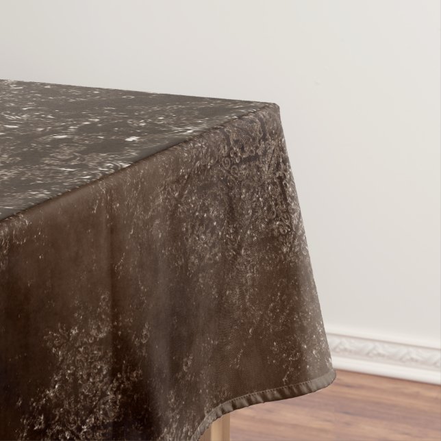 Mantel Glimmery Bronze Grunge | Rich Brown Glam Damask (In Situ)