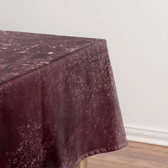Mantel Glimmery Wine Grunge | Sangria Bordeaux Damask (In Situ)