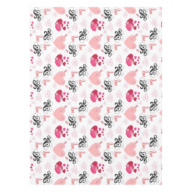 Mantel glitter pink heart vibrant romantic wallpaper (Anverso)