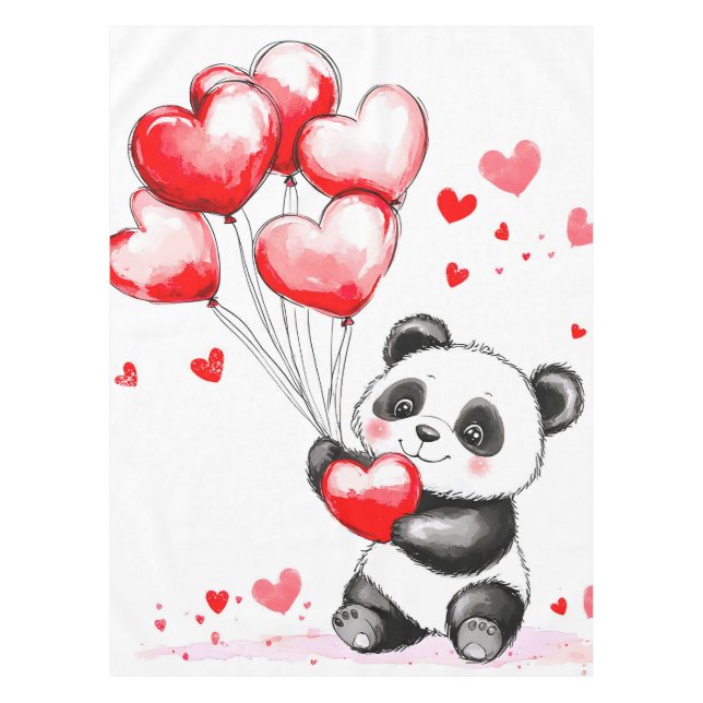 Mantel Globo Panda Amor en el Aire (Anverso)