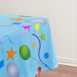 Mantel Globos divertidos y coloridos y estrellas en AZUL 