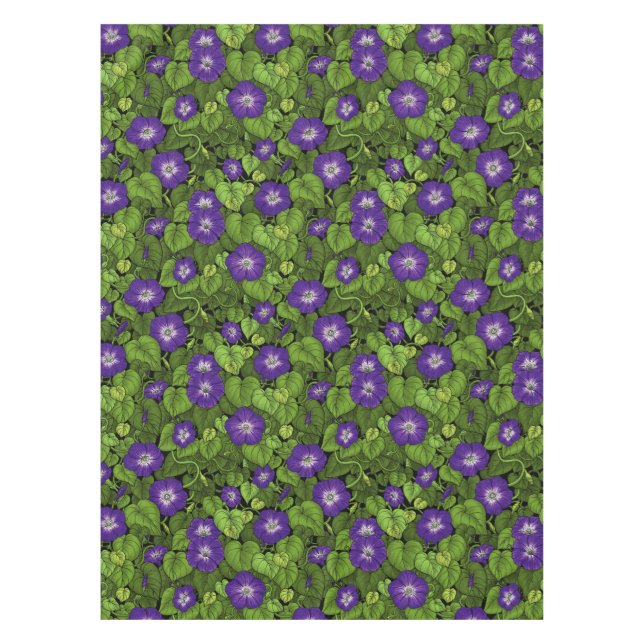 Mantel Gloria matutina en morado y verde (Anverso)